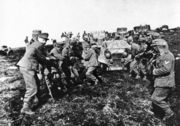 Война в Заполярье. Германская истребительно-противотанковая часть продвигается по бездорожной тундре Из фондов МИНО 