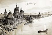 Кольский острог. Рисунок Архив С. Бушуева 