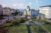 Никель. Площадь Победы. 1980 Фото Ю. Быковский 