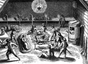 Последняя зимовка Виллема Баренца (1550–1597) на Новой Земле. Гравюра