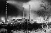 Вид на ГМК «Печенганикель». 1970-е гг. Из фондов Печенгского краеведческого музея 