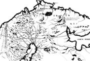 Лаппония. Карта из книги И. Шефферуса Из журнала: Живая Арктика. Историко-краеведческий альманах.№ 3–4. 1999  