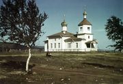 Здание церкви в годы Второй мировой войны Фото: Вилли Шеран (Scheran). Источник: Альбом солдатских фотографий Scheran. Музей п. Ревда 