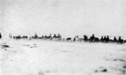 Саамский поезд в Печенгу на праздник преподобного Трифона Фото Е. Вессель. Из кн.: Пастор Мадс ле Мэр. — О Сюдварангере. — Киркенес, 1982 