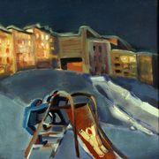«Катальная горка». 1998, холст, масло Мурманский обл. художественный музей 
