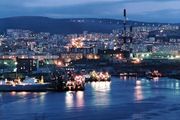 Вид на ночной город с залива Фото Л. Белозеровой 