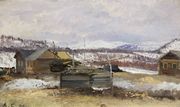 Лопарская деревня Москва близ Печенгского монастыря на Мурмане. 1896 Худ. А. Борисов. ГТГ 